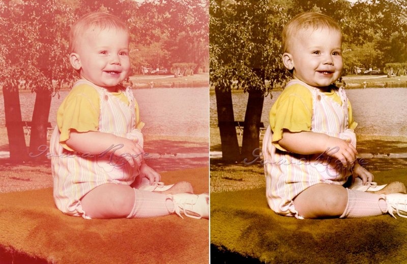 Before-and-after restoration of CS