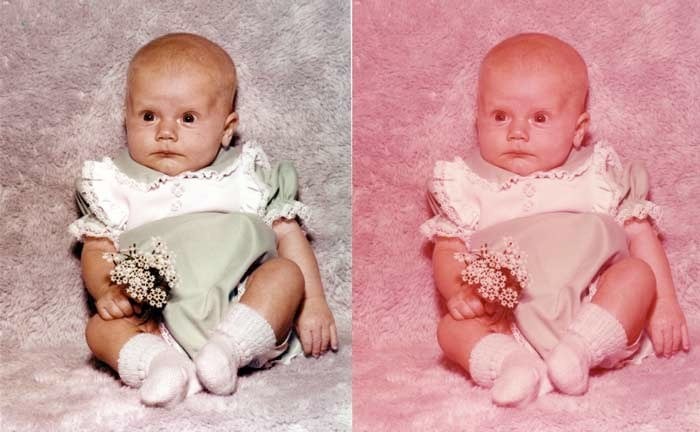 Before-and-after restoration of CS