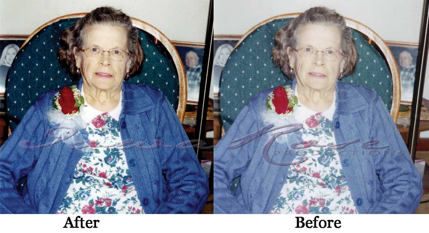 Restored vintage portrait of Evelyn